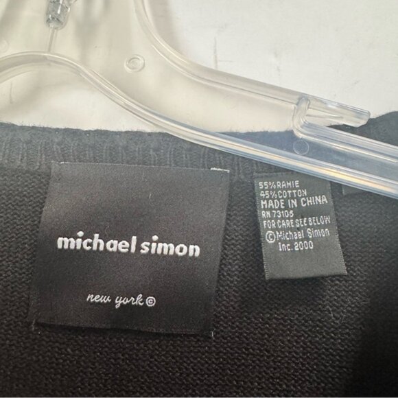 Michael Simon Vintage Pink Cadillac Sequin Beads Cardigan Sweater Cotton Whimsy - Picture 10 of 16